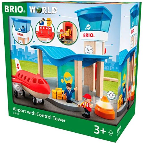 BRIO World 33883 - Flughafen mit Tower Spielset